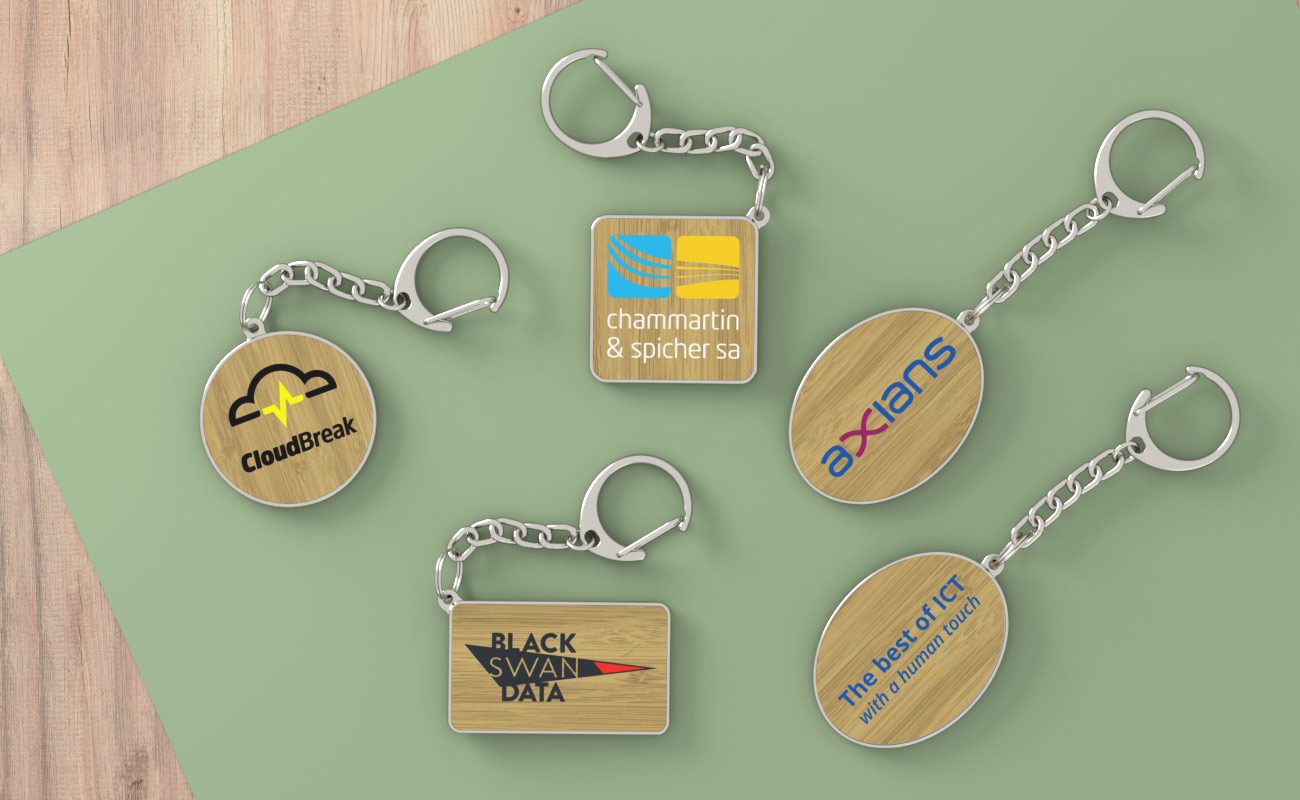 KeyCraft - Branded Bamboo Keyrings with Logo gallery thumbnail